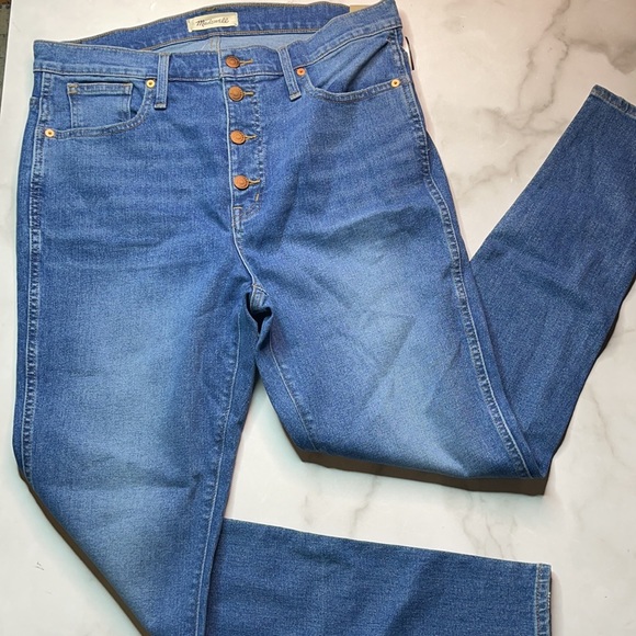 NWT Madewell High-Rise Skinny Jeans Button-Front - Picture 2 of 8